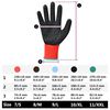 vidaXL Arbeitshandschuhe 12 pcs Rot und Schwarz 11 / XXL