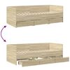 vidaXL Tagesbett mit Schubladen ohne Matratze Sonoma-Eiche 100x200 cm