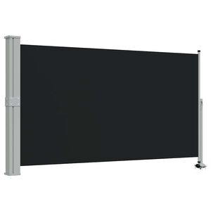 vidaXL Ausziehbare Seitenmarkise 140x300 cm Schwarz