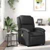 vidaXL Massagesessel Relaxsessel Echtleder Schwarz