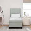vidaXL Boxspringbett mit LED-Lichtleisten Hellgrau 80 x 200 cm Samt