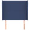 vidaXL Kopfteil mit Ohren Blau 83x23x118/128 cm Stoff