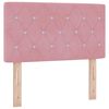 vidaXL Boxspringbett mit Matratze mit Kopfteil Rosa 200 x 80 cm Samt