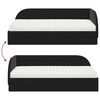 vidaXL Eckbettgestell mit Matratze mit Kopfteil 2 pcs Schwarz Samt