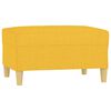 vidaXL 3-Sitzer-Sofa mit Hocker Hellgelb 210 cm Stoff