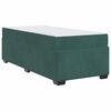 vidaXL Bettgestell mit Matratze Dunkelgr&uuml;n 100 x 200 cm Samt