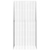 vidaXL Hasenk&auml;fig Silber 400 x 100 x 210 cm Verzinkter Stahl