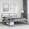 vidaXL Bettgestell mit Kopfteil Metall Schwarz 193x203 cm