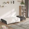 vidaXL Schlafsofa 2-Sitzer mit 2 Kissen Dunkelgrau Samt