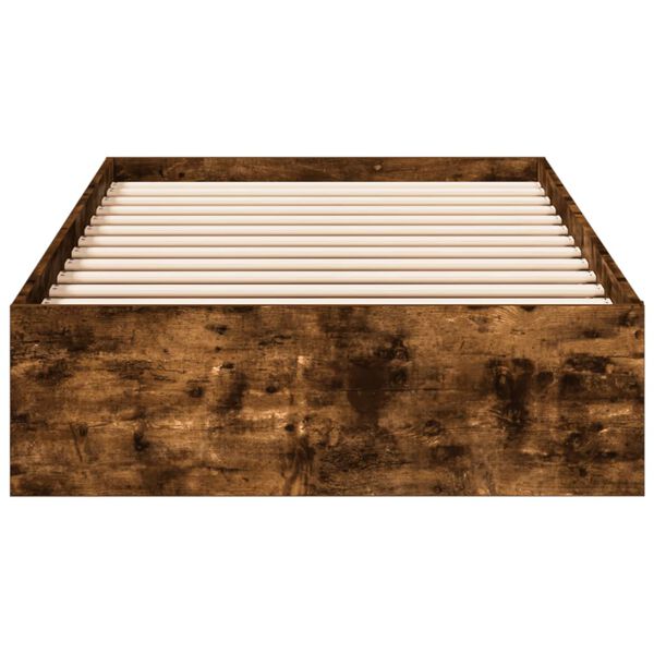 vidaXL Bettgestell mit Schubladen R&auml;uchereiche 90x190 cm Holzwerkstoff