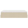 vidaXL Ottoman-Bett mit Matratze Creme 120x200 cm Stoff