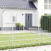 vidaXL Gartenzaun 8 pcs Wei&szlig; 170 x 225 cm Pulverbeschichteter Stahl