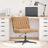 vidaXL B&uuml;rodrehstuhl Beige Gelockter woll&auml;hnlicher Stoff
