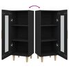 vidaXL Sideboard Schwarz 34,5x34x90 cm Holzwerkstoff