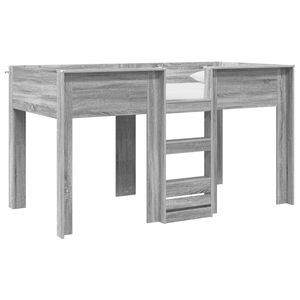 vidaXL Etagenbett f&uuml;r Kinder Graues Sonoma 100 x 200 cm Holzwerkstoff