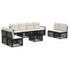 vidaXL Gartensofa-set 9 pcs Schwarz Poly-Rattan