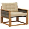 vidaXL Outdoor-Sofagarnitur Massives Akazienholz und Textilene Natur
