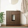 vidaXL Sideboard mit Schubladen und T&uuml;ren Braun Eichen-Optik
