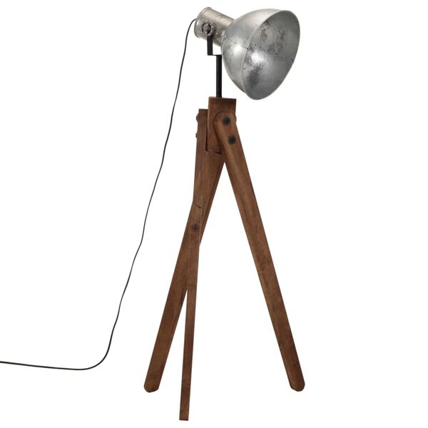 vidaXL Stehleuchte 25 W Vintage Silbern 45x45x120 cm E27