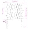 vidaXL LED Kopfteil Taupe 90x7x118/128 cm Stoff