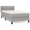 vidaXL Boxspringbett mit Matratze Hellgrau 90x200 cm Stoff