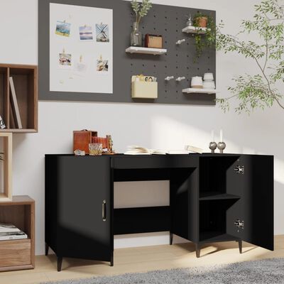 vidaXL Schreibtisch Schwarz 140x50x75 cm Holzwerkstoff