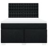 vidaXL Boxspringbett mit Matratze Schwarz 140x190 cm Stoff