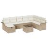 vidaXL Gartensofa-set 9 stk. Poly Rattan