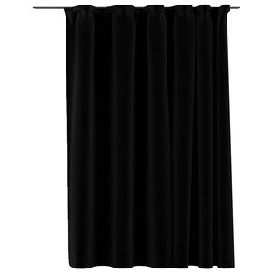 vidaXL Verdunkelungsvorh&auml;nge mit Haken Leinenoptik Schwarz 290x245cm