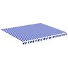 vidaXL Ersatzstoff f&uuml;r Markise Blau und Wei&szlig; 4x3,5 m Polyester