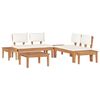 vidaXL Gartensofa-set 3 pcs Braun und Creme
