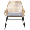 vidaXL 3-tlg. Garten-Essgruppe mit Kissen Braun Poly Rattan Glas