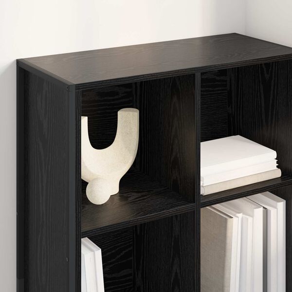 vidaXL B&uuml;cherregal Schwarz Eichen-Optik 99,5 x 30 x 108,5 cm