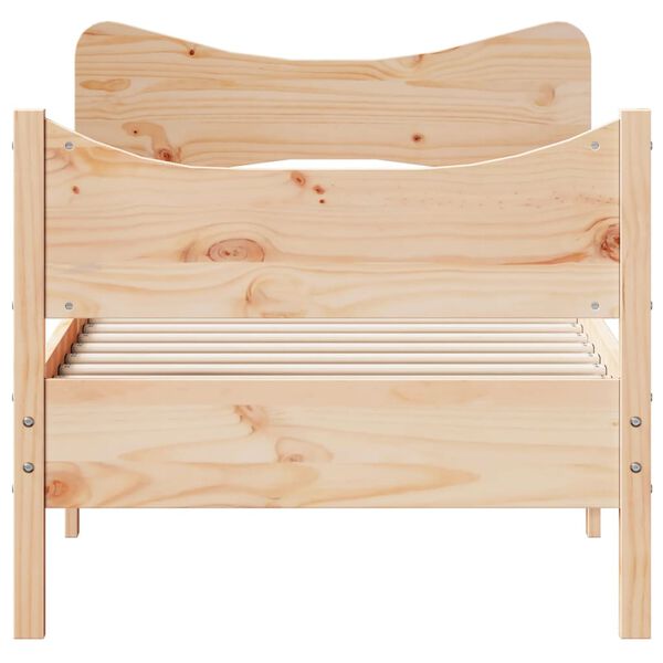 vidaXL Massivholzbett ohne Matratze 75x190 cm Kiefernholz