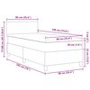 vidaXL Boxspringbett Dunkelgrau und Wei&szlig; 193 x 90 x 88 cm Cordstoff