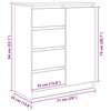 vidaXL Sideboard mit Schubladen Artisan-Eiche 71x35x84cm Holzwerkstoff