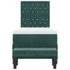 vidaXL Boxspringbett mit Matratze Dunkelgr&uuml;n 80 x 200 cm Samt