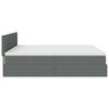vidaXL Ottoman-Bett mit Matratzen Dunkelgrau 160x200 cm Stoff