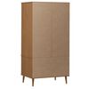 vidaXL Kleiderschrank MOLDE Braun 90x55x175 cm Massivholz Kiefer