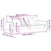 vidaXL Schlafsofa 2-Sitzer mit 2 Kissen Schwarz Stoff
