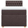 vidaXL Boxspringbett mit Matratze Dunkelbraun 80x200 cm Stoff