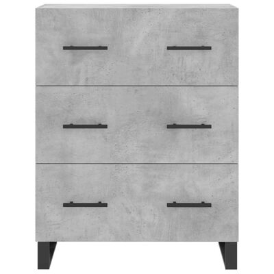 vidaXL Highboard Betongrau 69,5x34x180 cm Holzwerkstoff