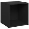 vidaXL 4-tlg. TV-Schrank-Set Schwarz Holzwerkstoff