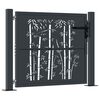 vidaXL Gartentor Anthrazit 100x75 cm Stahl Bambus-Design