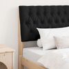 vidaXL Gepolstertes Kopfteil Schwarz 90 cm Massives Kiefernholz