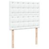 vidaXL Ottoman-Bett mit Matratze & LEDs Wei&szlig; 120x200 cm Kunstleder