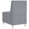 vidaXL Modulares Armfreies Sofa 2 pcs Hellgrau 55 x 74 x 82 cm Stoff