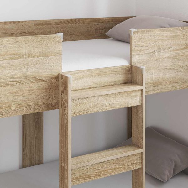 vidaXL Etagenbett f&uuml;r Kinder Sonoma-Eiche 80 x 160 cm Holzwerkstoff