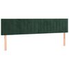 vidaXL Boxspringbett mit Matratze & LED Dunkelgr&uuml;n 180x200 cm Samt