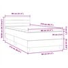vidaXL Boxspringbett mit Matratze Dunkelgr&uuml;n 80x210 cm Samt